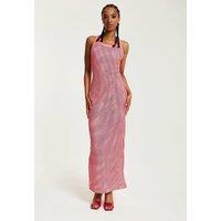 Pink Fishnet Maxi Dress