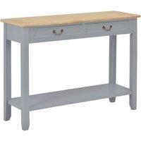 Console Table Grey 110x35x80 cm Wood