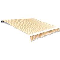 Berkfield Home Awning Top Sunshade Canvas Orange & White 350x250 cm