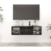 Wall Shelf Black 102x30x29 cm Engineered Wood