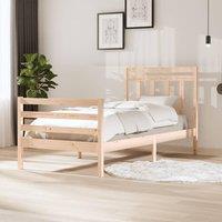 Berkfield Home Bed Frame Solid Wood 100x200 cm in Brown