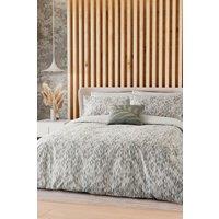 Nalu Nicole Scherzinger 'Dune' Cotton Duvet Cover Set in Green | Size: Super King