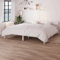 Berkfield Home Bed Frame White Solid Wood Pine 180x200 cm Super King Size