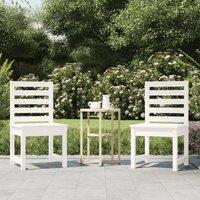 Berkfield Home Garden Chairs 2 pcs White 40.5x48x91.5 cm Solid Wood Pine