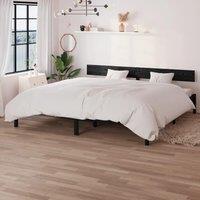 Berkfield Home Bed Frame Black Solid Wood Pine 180x200 cm Super King Size