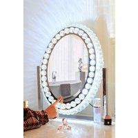 360 Rotation Vanity Oval Mirror with Lights 3 Color Lighting Modes Vanity Mirror