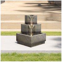 Multi-Tier Modern Garden Water Fountain Deco with LED Lights