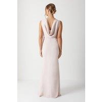Coast Women's Honoured Sleeveless Cowl Back Maxi Bridesmaid Dress in Blush | Size: 16