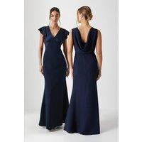 Coast Women's Honoured Sleeveless Cowl Back Maxi Bridesmaid Dress in Navy | Size: 12