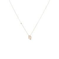 Latelita Women's Zodiac Star Sign Pendant Necklace Rose Gold Virgo in White