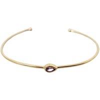 Harfi Women's 18ct Gold Plated Amethyst February Birthstone Bangle Birthstone Bangle