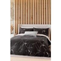 Nalu Nicole Scherzinger 'MaLie' Cotton Duvet Cover Set in Black | Size: Super King
