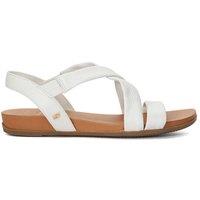 Dune London Women's 'Landies' Leather Sandals in White | Size: 3