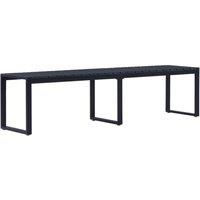 Garden Bench 180 cm PS Board Black