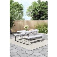 Foldable Outdoor Picnic Table and Bench Set