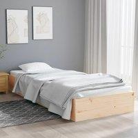 Berkfield Home Bed Frame Solid Wood 90x190 cm Single in Brown