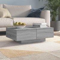 Berkfield Home Coffee Table Grey Sonoma 90x60x31 cm Engineered Wood | Size: 90 x 60 x 31 cm