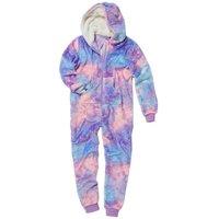 Cozy n Dozy Galaxy Print Fleece Onesie in Lilac | Size: 13-14 Years