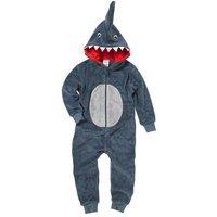 Animal Crazy Shark Fleece Onesie in Dark Grey | Size: 10-11 Years