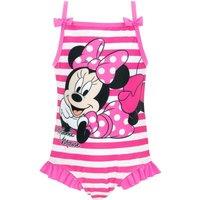 Disney Girl's Minnie Mouse Frill Swimsuit in Pink | Size: 2-3 Years