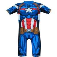Marvel Boy's Captain America Avengers Swimsuit in Blue | Size: 2-3 Years