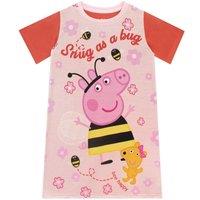 Peppa Pig Girl's Snug As A Bug Nightdress in Red | Size: 2-3 Years