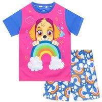 Paw Patrol Girl's Skye Glitter Rainbow Pyjamas in Blue | Size: 18-24 m