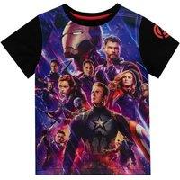 Marvel Boy's Avengers Print T-Shirt in Black | Size: 6-7 Years