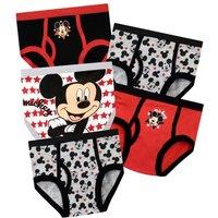 Disney Boy's Mickey Mouse Underwear 5 Pack in Red | Size: 6-7 Years