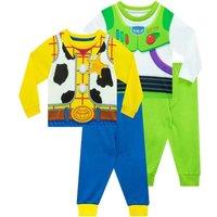 Disney Boy's Buzz Lightyear & Woody 2 Pack Toy Story Pyjamas | Size: 12-18 m