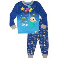 Cocomelon Boy's Twinkle Twinkle Little Star Pyjamas Snuggle Fit in Blue | Size: 4-5 Years