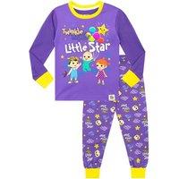 Cocomelon Girl's Twinkle Twinkle Little Star Pyjamas Snuggle Fit in Purple | Size: 6-12 m