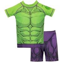 Marvel Boy's The Incredible Hulk Avengers Two Piece Swim Set in Green | Size: 2-3 Years