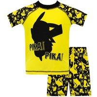 Pokemon Boy's Pikachu Two Piece Swim Set in Yellow | Size: 11-12 Years
