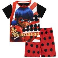Miraculous Girl's Time To Transform Polka Dot Pyjamas in Red | Size: 3-4 Years