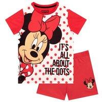 Disney Girl's Minnie Mouse Short Pyjamas in Red | Size: 18-24 m
