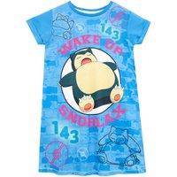 Pokemon Girl's Snorlax Nightdress in Blue | Size: 4-5 Years