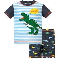 Harry Bear Boy's Dinosaur Stripes 2 Piece Swim Set in Blue | Size: 3-4 Years