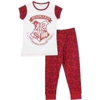 Harry Potter Girl's Hogwarts Short Sleeve Pyjamas in White | Size: 9-10 Years