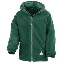 Result Reversible Storm Stuff Anti Pilling Fleece Waterproof Jacket in Bottle Green | Size: 7-8 Years