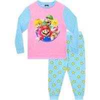 Super Mario Bros Girl's Long Sleeve Pyjamas | Size: 7-8 Years