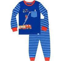 Harry Bear Boy's To The Rescue Transport Pyjamas in Blue | Size: 5-6 Years