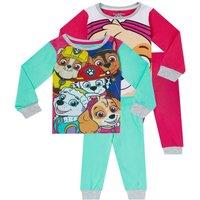 Paw Patrol Girl's Pyjamas 2 Pack in Blue | Size: 6-7 Years