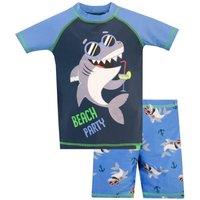 Harry Bear Boy's Shark Beach Party 2 Piece Swim Set in Blue | Size: 2-3 Years