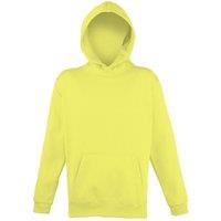AWDis Electric Hooded Sweatshirt Hoodie in Yellow | Size: 5-6 Years