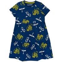 Harry Potter Girl's Motif Print Dress in Blue | Size: 7-8 Years