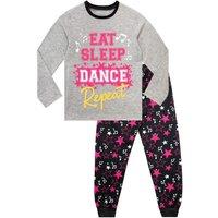 Harry Bear Girl's Eat Sleep Dance Repeat Pyjamas in Grey | Size: 10-11 Years