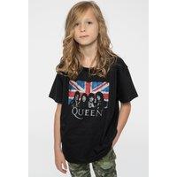 Queen Vintage Union Jack T-Shirt in Black | Size: 11-12 Years