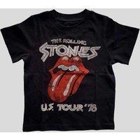 The Rolling Stones Toddler US Tour 78 Tee in Black | Size: 3-4 Years