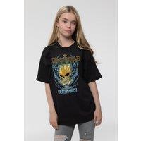 Five Finger Death Punch Trouble Band Logo T-Shirt in Black | Size: 11-12 Years